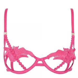 New! Bluebella Amina Underwire Bra Cage Strappy Floral Banded Pink 10803